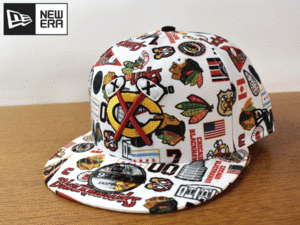 1円スタート!【未使用品】(フリーサイズ)NEW ERA 9FIFTY CHICAGO BLACK HAWKS ブラックホークス NHL ニューエラ キャップ 帽子 K167