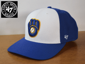 1円スタート!【未使用品】(フリーサイズ) 47 BRAND MLB MILWAUKEE BREWERS ブルワーズ キャップ 帽子 K243