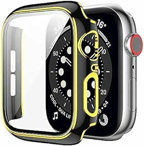 アップルウォッチ カバー apple watch ケース 【高級仕様】 保護 Pellforia ブラック 黒 × 金 ゴール