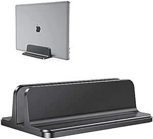 ノートパソコン スタンド 縦置き ノート PC スタンド 収納 ホルダー幅調節可能 スペース節約 アルミ合金素材 Vertical