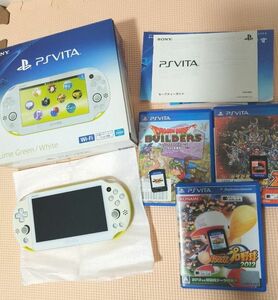 PS Vita PHC-2000ZA13 LimeGreen/white wifi SONY ソフト３本セット　最終値下げ