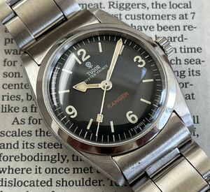 TUDOR チュードル 赤レンジャー RANGER 9050 オイスタープリンス Black Dial ブラック文字盤 OYSTER PRINCE小薔薇 自動巻き　