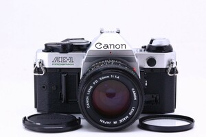 【整備済み・美品】Canon AE-1P PROGRAM + New FD 50mm F1.4 MF一眼レフ フイルムカメラ 標準レンズ #12638