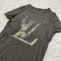 【極美品】LOUIS VUITTON Tシャツ カーキ ロゴ エスニック M_画像2