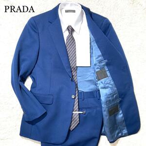 【近年モデル☆未使用級】PRADA プラダ セットアップ スーツ 青 52/50