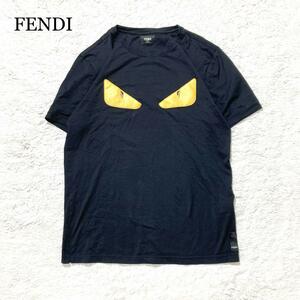 【極美品】FENDI Tシャツ 黒 半袖 モンスター バグズアイ 50 XL