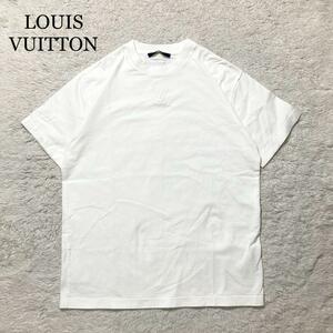 【未使用級】LOUIS VUITTON Tシャツ 白 モノグラム LVロゴ M　2023　エンボス