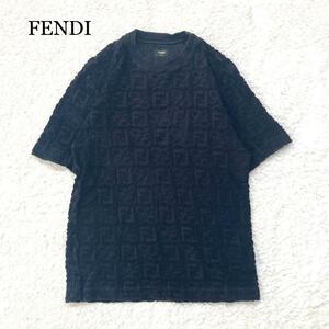 【極美品】　FENDI 22ss ズッカ柄 FF ロゴ タオル地 Tシャツ M