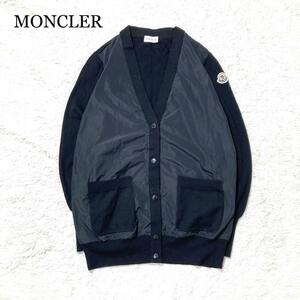 【極美品】MONCLER カーディガン セーター ブラック 切替 tricot
