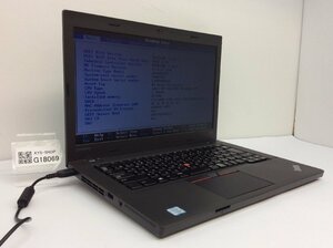 LENOVO 20JVA01BJP ThinkPad L470 Intel Core i5-6200U メモリ8.19GB HDD500.1GB OS無し【G18069】