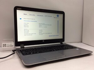 ジャンク/ HP HP ProBook 450 G3 Intel Core i5-6200U メモリ4.1GB HDD500.1GB 【G23580】