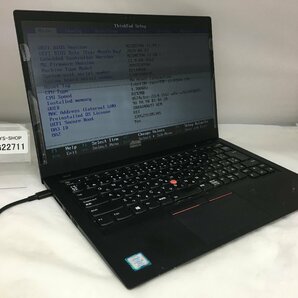 ジャンク/ LENOVO 20KGS5KF00 ThinkPad X1 Carbon 6th Intel Core i5-8350U メモリ8.19GB SSD128.03GB 【G22711】の画像1