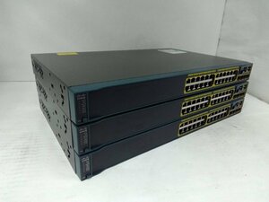 3台セット 初期化済み CISCO/シスコ Catalyst 2960-S series WS-C2960S-24TS-L 搭載OS Version 15.0(2)SE（全台共通）