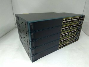 5台セット 初期化済み CISCO/シスコ Catalyst 2960-S series WS-C2960S-24TS-L 搭載OS Version 15.2(2)E2（1台）他