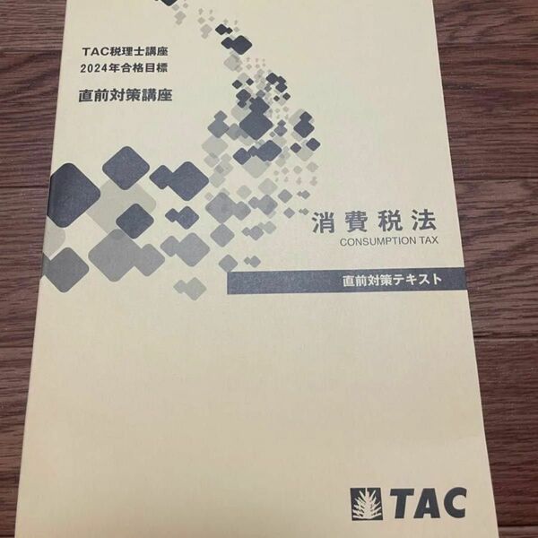 【非売品】2024年合格目標 TAC税理士講座 消費税法直前対策テキスト