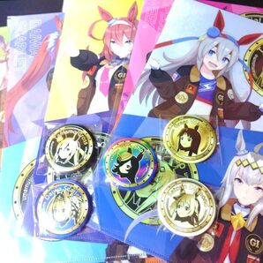ウマ娘 BOSS クリアファイル 缶バッジ付き5種類