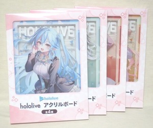 hololive アクリルボード 全4種＋クリアしおり 全8種 雪花ラミィ 獅白ぼたん 桃鈴ねね 尾丸ポルカ ホロライブ GiGO限定