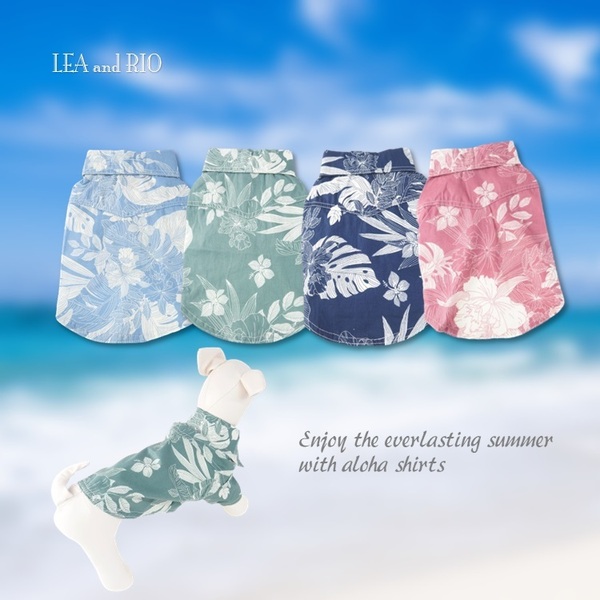 シャツ XS~XXLサイズ DD146 DD147 DD148 DD149トップス ハワイアン 夏服 夏用 カジュアル ポップ 犬用 猫用 犬 猫 ペット 服 犬服 猫服
