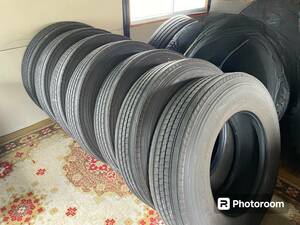 Must Sell お得★良品 溝Yes★Radial Tire 8本set ブリヂスト R225 11R22.5 14PR 202009 large size　Bus　truck◆個person宅不可