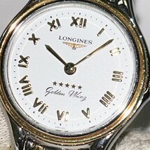 ◆ロンジン LONGINES◆ゴールデンウイング L3.105.5 クォーツ 腕時計 レディース ウォッチ ホワイト文字盤 SS 不動品_画像3