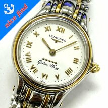 ◆ロンジン LONGINES◆ゴールデンウイング L3.105.5 クォーツ 腕時計 レディース ウォッチ ホワイト文字盤 SS 不動品_画像1