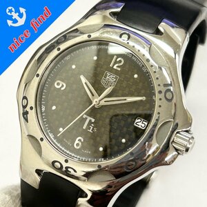 * TAG Heuer TAG HEUER* drill umTi5 WL1180 quartz wristwatch men's watch black face titanium Date immovable goods 