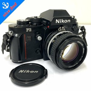 レンズセット◆ニコン Nikon◆F3 一眼レフ カメラ 本体 NIKKOR 50mm 1:1.4 フィルム ボディ ストラップ/キャップ付 動作未確認