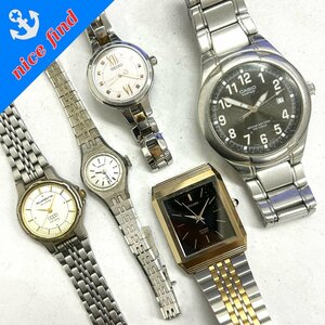 ◆ブランド腕時計まとめ売り5点セット◆セイコー シチズン カシオ V117-0BH0 EXCEED EDIFICE EF-109 クォーツ ソーラー 手巻き ジャンク