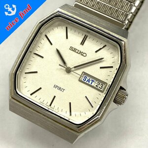 * Seiko SEIKO* Spirit SPIRIT 7N93-5000 quartz wristwatch men's watch white face SS day date immovable goods 