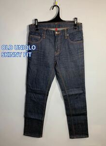 良品■OLD UNIQLO ユニクロメンズ　SKINNY FIT ストレッチジーンズ:W30☆BH-983