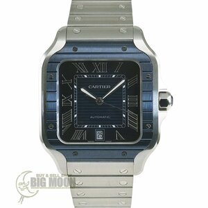 [ Cartier ] Santos de Cartier часы LM WSSA0048 самозаводящиеся часы SS голубой 