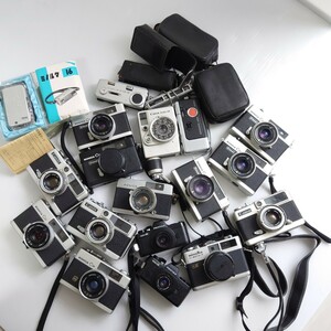 u2）１円スタート！　ジャンクカメラまとめ売り　大量セット　光学 フィルムカメラ レンジファインダー MINOLTA Canon PENTAX KONICA