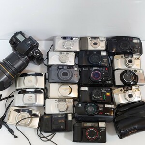L3)1 jpy ~ Junk camera set sale large amount set optics OLYMPUS PENTAX Canon compact camera film camera single‐lens reflex 