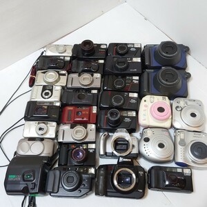 T1)1 jpy ~ Junk camera set sale large amount set optics film compact camera Canon KYOCERA Nikon MINOLTA FUJIFILM SAMURAI