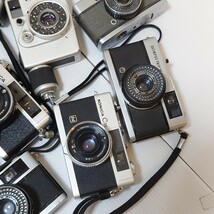 T2）１円スタート　ジャンクカメラまとめ売り　大量　光学　ハーフカメラ OLYMPUS Canon PEN MINOLTA KONICA レンジファインダー_画像4