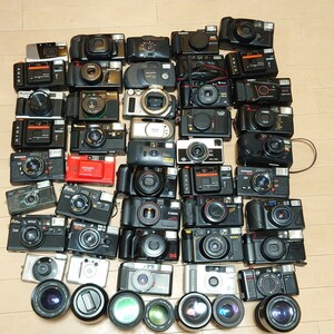 C8）１円スタート　ジャンクカメラまとめ売り Canon PENTAX MINOLTA OLYMPUS 光学　大量 コンパクトカメラ フィルムカメラ レンズ
