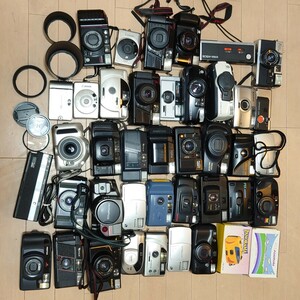 C10）１円スタート　ジャンクカメラまとめ売り 光学　大量 フィルムカメラ コンパクトカメラ Canon OLYMPUS PENTAX MINOLTA Nikon KONICA