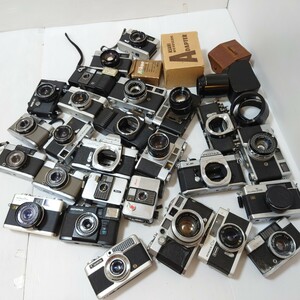 や3）１円〜　ジャンクカメラまとめ売り　大量セット　光学　機械　金属　Canon　MINOLTA　KONICA　OLYMPUS　フィルムカメラ