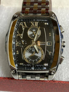*SEIKO WIRED chronograph large clock battery replaced beautiful operation goods 