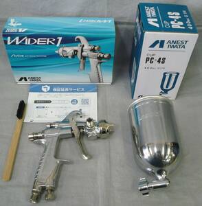ane -stroke Iwata small size all-purpose spray gun gravity type WIDER1-13H2G cup PC-4S attaching general nozzle height the smallest bead . unused * including tax 