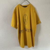 T1 VALENTINO tシャツ半袖　プリントロゴ　イタリア　Mメンズ 黄色_画像3