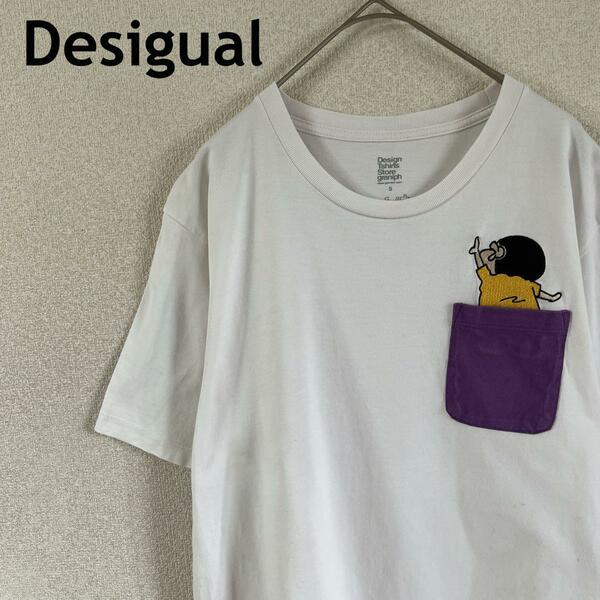 W3グラニフ　tシャツ 半袖　クレヨンしんちゃん　ポケット　Sメンズ