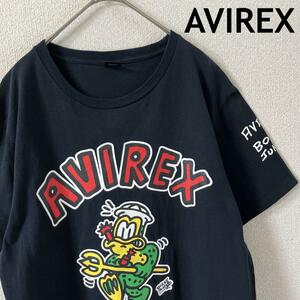 Q1 AVIREX BOXER JUNTARO tシャツ 半袖　Ｌメンズ 黒