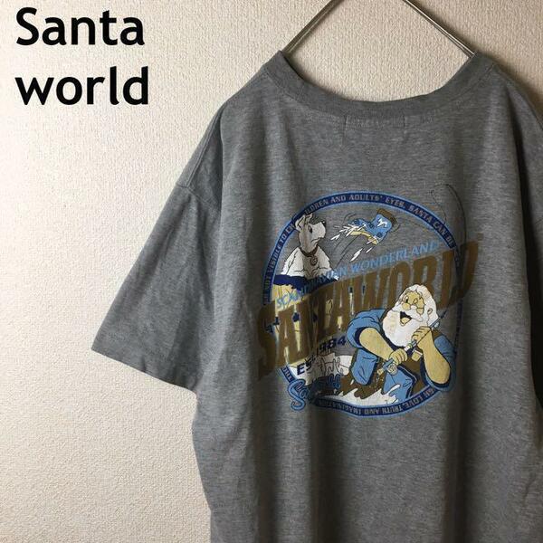 Santa World 90s 半袖Tシャツ ヴィンテージ　Ｌメンズ キャラロゴ