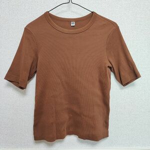 ユニクロ ソフトリブクルーネックTシャツ(半袖) UNIQLO