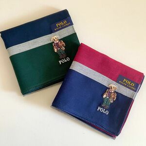 《新品》★POLO Ralph Lauren ラルフローレン　☆ポロベア　★ハンカチ　2枚セット