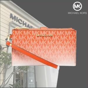 MICHAEL KORS Jet Set Life リストレット 長財布 ポピー