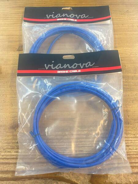 2本セット 自転車用ブレーキアウターケーブル A型ブルー vianova オリジナル φ5mmx3000mm