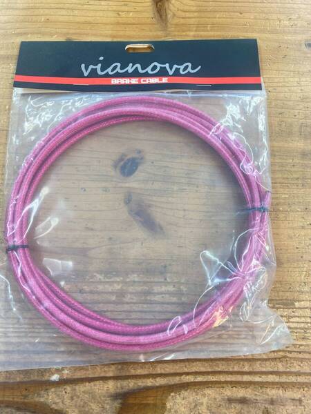 自転車用ブレーキアウターケーブル B型ピンク vianova オリジナル φ5mmx3000mm