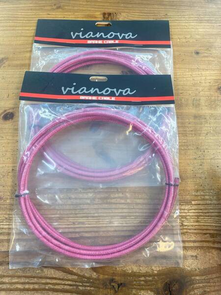 2本セット 自転車用ブレーキアウターケーブル B型ピンク vianova オリジナル φ5mmx3000mm